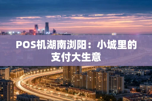 POS机湖南浏阳:小城里的支付大生意 POS机湖南浏阳:小城里的支付大生意