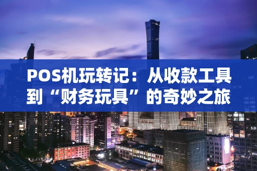 POS机玩转记:从收款工具到“财务玩具”的奇妙之旅 POS机玩转记:从收款工具到“财务玩具”的奇妙之旅