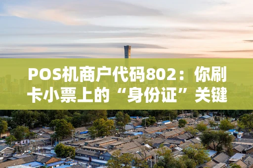 POS机商户代码802：你刷卡小票上的“身份证”关键信息