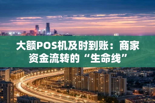 大额POS机及时到账：商家资金流转的“生命线”