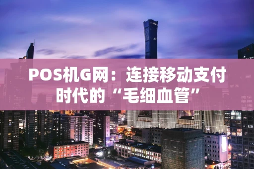 POS机G网：连接移动支付时代的“毛细血管”