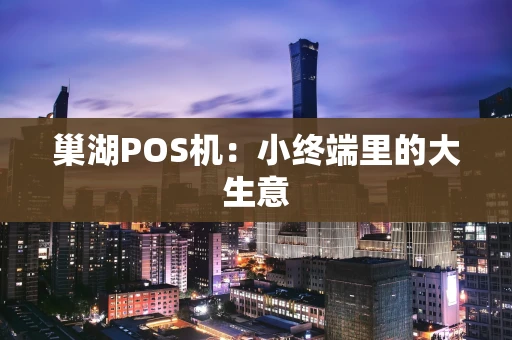 巢湖POS机：小终端里的大生意