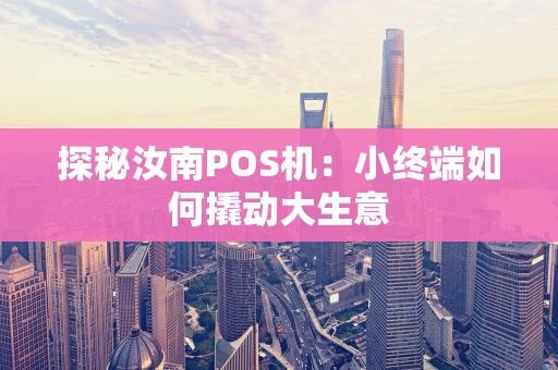探秘汝南POS机：小终端如何撬动大生意