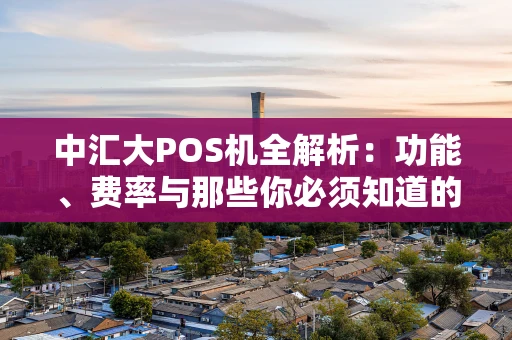 中汇大POS机全解析：功能、费率与那些你必须知道的“坑”