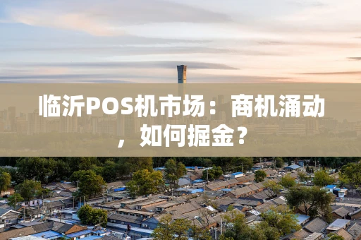 临沂POS机市场：商机涌动，如何掘金？